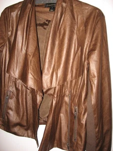 Bagatelle,Jacket, Brown, fully lined,Zip Front,Pockets,100% Poly, Medium - Picture 1 of 8