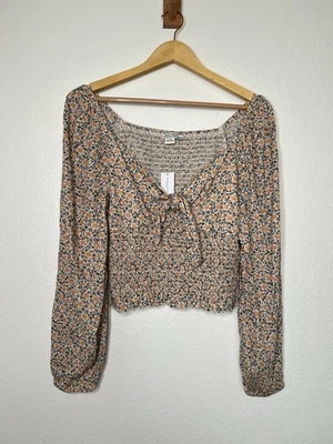 Blusa ajustada floral American Eagle talla grande Cottagecore caprichosa nueva con etiquetas Foto 1 de 4