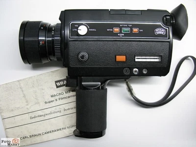 Super-9 Filmkamera Braun Makro MZ 864 Objektiv Super-Stellar Zoom 1,7/8-64 lens  - Bild 1 von 4