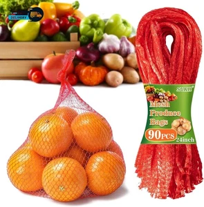 90 PIEZAS 24" Malla Producir Bolsas Vegetales Frutas Cebolla Red de Almacenamiento Rojo - Imagen 1 de 7