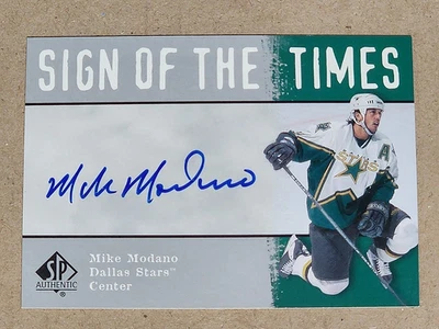 Mike Modano SP Authentic Auto 2000-01 Sign of the Times Autograph on Card NHL - Image 1 of 2