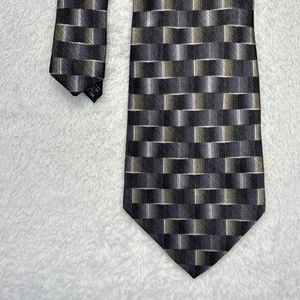 Dockers Black Purple Silver Gold Men’s Necktie 4”x 58” 100% Silk - Picture 1 of 10