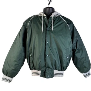 RedHead Men's Size Small Angler Bomber Jacket Hooded Green Quilt-Lined Snap Zip - Picture 1 of 18