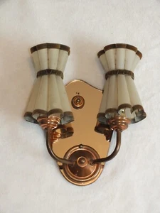 + Applique Art déco en verre miroir + - Imagen 1 de 14