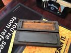 Vintage Saddle Makers  oil sharpening stone block And Wooden Case