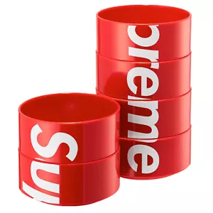 NWT Supreme x Heller Red Box Logo Stacking Bowls Set of 6 S/S 2023 DS AUTHENTIC - Picture 1 of 5