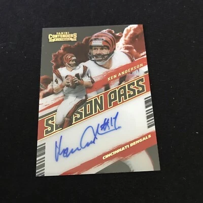 2022 Panini Contenders Ken Anderson Season Pass Acetate Auto Autograph #SP-KAN - Image 1 of 2