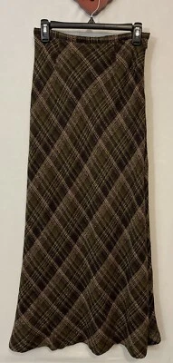 Christopher Banks Womens Size 4 Green Striped Long Ruffled Lined Skirt! A6493 - Image 1 of 4