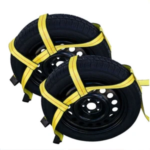 2x Ganchos planos ajustables ROBBOR Atar la rueda del automóvil Gorro Remolque Dolly Correas D6 - Imagen 1 de 5