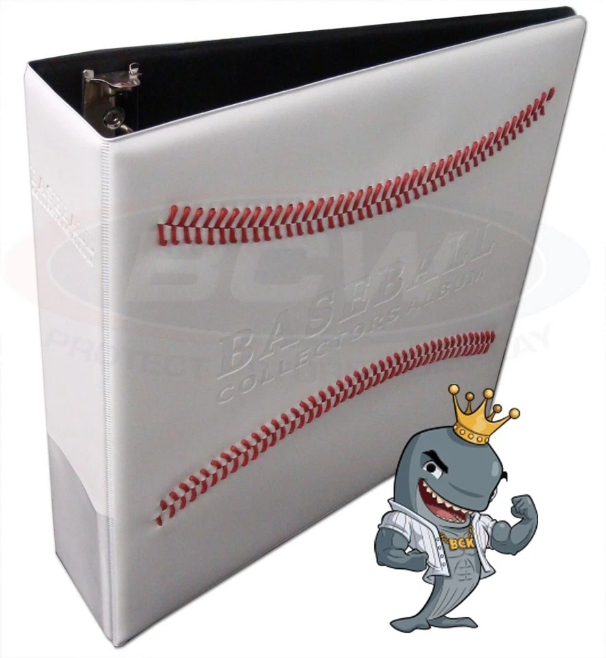 Álbum de béisbol BCW 3" - Cordones cosidos en blanco ENVÍO GRATUITO Foto 1 de 1