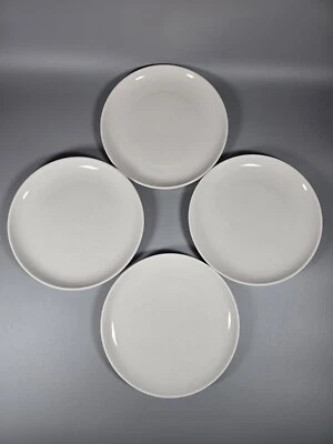 Dinner Plates SET OF 4  Crate & Barrel Staxx Stackable White - Image 1 of 4