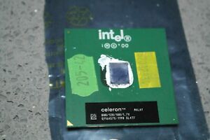 INTEL SL4TF Celeron CPU Processor Socket PGA 370 800 MHz Coppermie green fiber