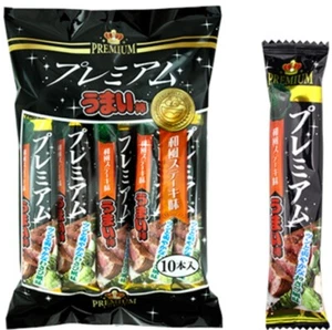 Japanese Snack ☆Premium UMAIBO☆ 10Bars Dagashi/Japanese beef steak wasabi source - Picture 1 of 4