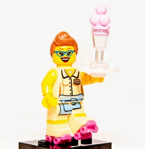 New LEGO CMF Series 11 Minifig 50's Diner Waitress Roller Skates 71002 col11-13 - Picture 1 of 6