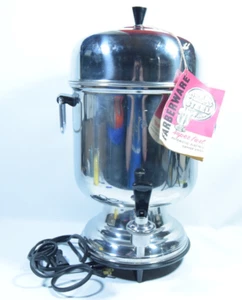 Large FARBERWARE PERCOLATOR  URN COFFEE POT 55 cup Model 155 Clean Free Shipping - Picture 1 of 11