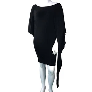 Abi Ferrin Women Size M Nikki 5 Way Dress Convertible Sleeve Boat Neck Black NEW - Picture 1 of 16