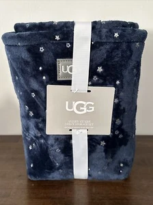 UGG Avery Blue Stars 2 Piece Storage Square Bin 9”x9”x12” & Round Bin 8.75” - Picture 1 of 3