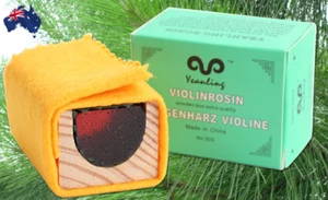 Rosin wooden box to suit all bow types Violin Viola Cello Amber minimal residue - Picture 1 of 12