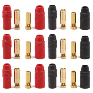 6 Pairs AS150 Connector 12PCS Male+Female Plug 7mm Gold Plated Banana Plug Set - Picture 1 of 7
