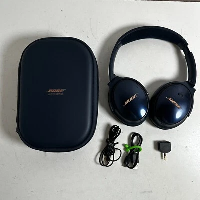 Bose QuietComfort 35 ii Navy Blue Noise Cancelling Wireless Bluetooth Headphones - Image 1 of 4