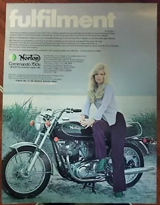 1972 Norton Commando 750 Motorcycle Print Ad - Picture 1 of 1