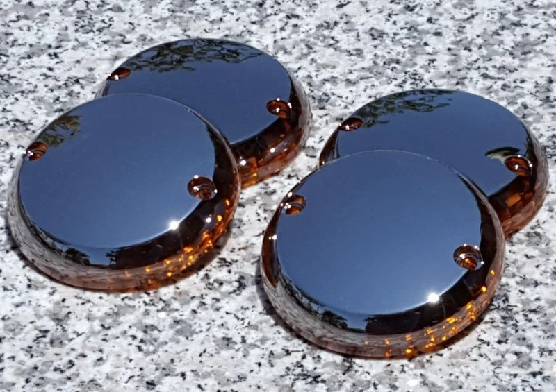 Suzuki Savage Marauder Volusia Intruder 800 1400 1500 CHROME TURN SIGNAL LENSES - Image 1 of 1