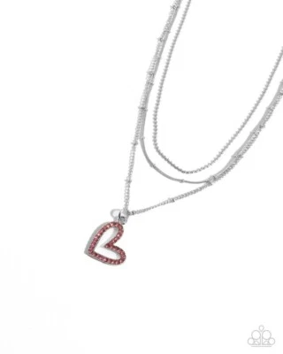 Paparazzi Día de San Valentín Decadencia - Rosa - Collar y Pendientes Foto 1 de 3