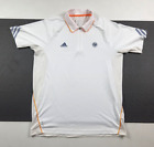 Adidas Roland Garros  Men's Tennis Polo Shirt Size  ORANGE  White  size M