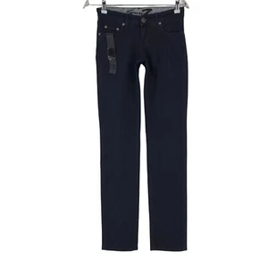 RRP €267 Seven7 Women Dark Blue Medium Rise Regular Straight Fit Jeans Size W24 - Picture 1 of 10
