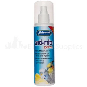 Johnson's Anti Mite Extra Spray Cage Birds Kill Mites & Lice 150ml - Picture 1 of 2