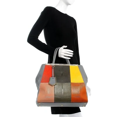 Fendi 2Jours Stingray Patchwork Tote Bag - Image 1 of 4