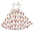 Kukukid Girls White Ice Cream Shoulder Strap Dress Size 110-116 Cm 3-4 Years