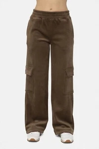 Mono B Elastic Waist Corduroy Cargo Pants - Picture 1 of 5