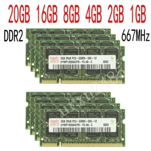 20GO 16GO 8GB 4GB 2GB 1GO PC2-5300 DDR2-667 CL5 SODIMM notebook RAM par Hynix FR - Imagen 1 de 17