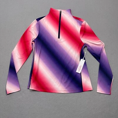 Top Kinona Golf UPF 50+ Keep it Covered Abstracto 1/4 Cremallera Manga Larga XS NUEVO CON ETIQUETAS Foto 1 de 4