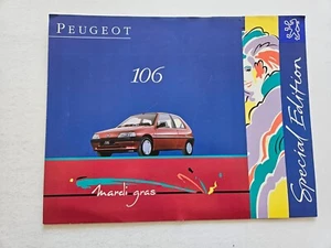 PEUGEOT 106 MARDI GRAS SALES BROCHURE 1994 1995 - Picture 1 of 4