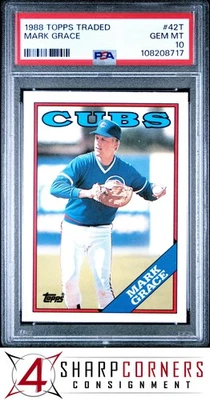 Topps 1988 negociado #42T Mark Grace RC Cubs PSA 10 Foto 1 de 3