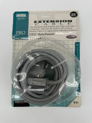 VTG 1996 Belkin PRO Series DB25 Male Female PC Modem Data Switch Cable 25 Feet - Image 1 of 2