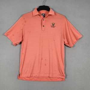 Camisa Polo FootJoy Para Hombre S Rosa Coral Rayas Scottsdale National Golf - Imagen 1 de 13