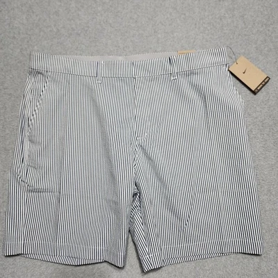 New Nike Tour Chino Golf Shorts White Blue Stripes (FQ2091-410) Size 42 NWT $85 - Image 1 of 4
