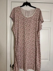 lands end nightgown 3x Floral 100% Cotton - Picture 1 of 6