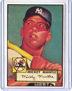 1952 Topps Mickey Mantle RC 1988 Baseball Card Magazine Hand Cut Repli-Card - Picture 1 of 2
