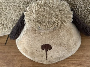 PILLOW PET: CUTE ANIMAL BROWN SHAGGY DOG 45 X 35CM - Picture 1 of 10