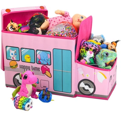 Junior size Toy box for girls, Children's Decorative storage bin, LED Light u... - Image 1 of 4