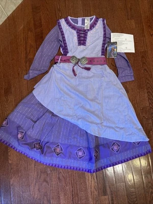 New Disney Store Costume Wish Asha Purple Deluxe Dress Girls Sz 7/8 Halloween - Image 1 of 3