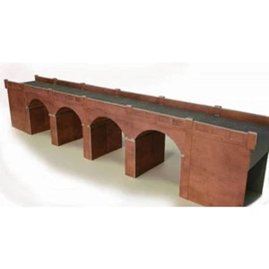 Metcalfe PO240 Roter Ziegelstein Zweigleisig Viaduct Gestanzt Karte Set 00 Spur - Bild 1 von 7