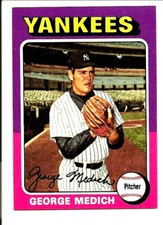Doc George Medich 1975 Topps #426 NM/MT New York Yankees Baseball Card