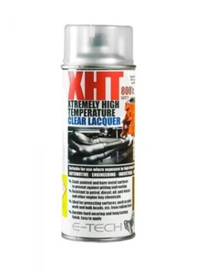 E-Tech CLEAR LACQUER Spray Paint High Temperature For Engine Block Exhaust 400mL - Picture 1 of 5