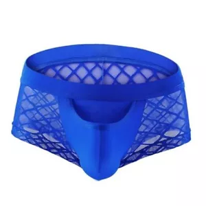Men's Underwear Sexy See Through Lace Boxer Large A5-dark Blue-ck2116-us - Picture 1 of 8