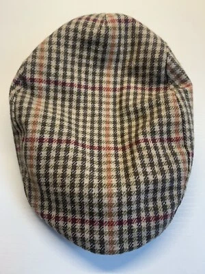 Gorra plana forrada multicolor mezcla lana tweed S/M con cierre frontal Foto 1 de 4